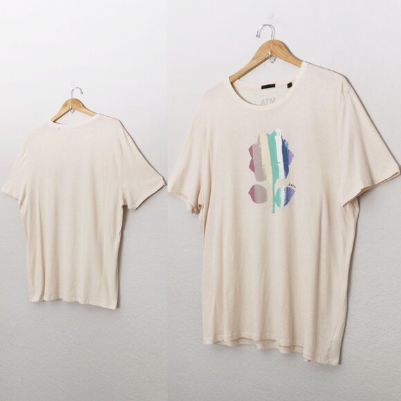 ATM Men's XL High Twist Hi Torsion Jersey Crew Neck Tee T Shirt Stucco $125 - Picture 6 of 16